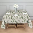 thumbnail image 3 of Beige Buffalo Skull Cactus Succulent Pattern Square Tablecloth,Waterproof Square Table Cover,Wipeable Spillproof Washable Table Cover for Home Kitchen Party Decor 52"x52"(132x132cm), 3 of 6