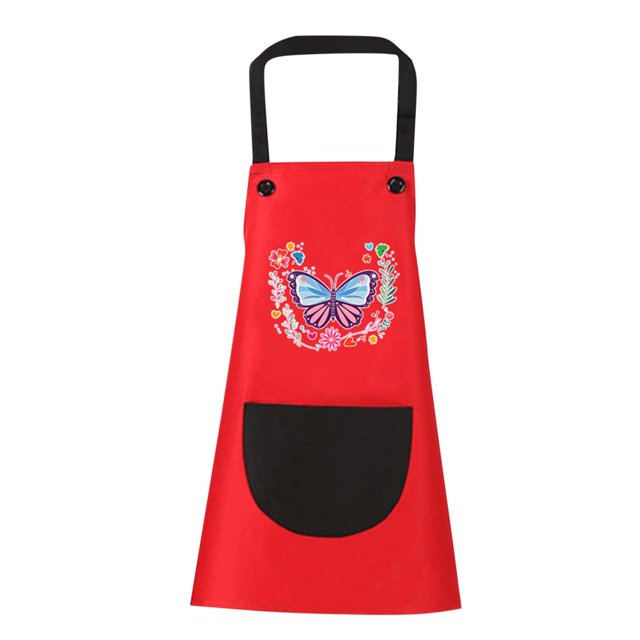 hengsof Waterproof Rainbow Print Bib for Girls, Stylish Sleeveless Waterproof Stain Resistant Dirt Resistant Bib, Suitable for Children