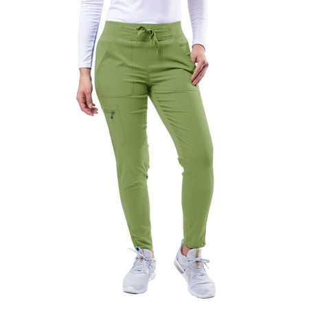 

Adar Pro Scrubs For Women - Ultimate Yoga Jogger Scrub Pants - P7104T - Spring Leaf - XS
