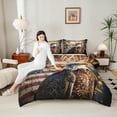 thumbnail image 4 of Manfei Animal Eagle 2pcs Bedding Comforter Set for Teens Female Men,USA Flag Twin Comforter Sets,Independence Day Firework Breathable Bedding Set,Breathable Home Decor, 4 of 8