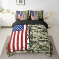 thumbnail image 2 of Castle Fairy Teens Adults Abstract Camouflage Twin Bedding Sets 7-Piece,USA Flag Bedding Comforter Set Microfiber,Retro Vintage Breathable Sheet Sets,Super Cozy Room Decor,Reversible, 2 of 8