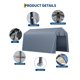 thumbnail image 2 of Qinaqin 7 x 15 Ft Portátil Almacenamiento Shed Outdoor Carport Shelter con Roll Up Zipper cm de Profundidadoors, 2 of 8