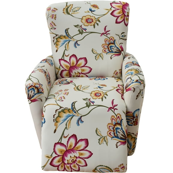 Dznils Recliner Slipcover Stretch Printed Fabric Furniture Chair Cover, Beige