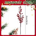 thumbnail image 4 of Artificial Red Berry Stem, Christmas Red Berries Branches, Fake Burgundy Berry Picks for Vase Filler Floral Arrangements Christmas Tree Xmas Winter Holiday Home DIY Crafts Decor, 4 of 5
