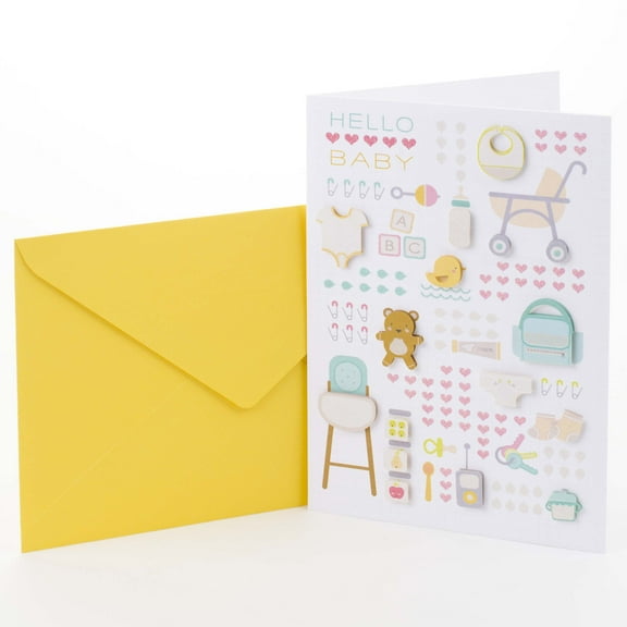 Hallmark Signature Baby Shower Card (Baby Icons)