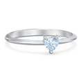 thumbnail image 1 of Heart Birthstone Ring - Aquamarine (March), 1 of 6