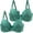 Dark Blue, variant on 2 Pack Women Lace Minimizer Bra Set Underwire Full Coverage Anti Sag Gathered Support Bra for Large Bust Sky Blue 75C