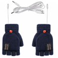 thumbnail image 1 of Guantes cálidos sin dedos con calefacción USB para mujeres y hombres, calentadores de brazos, guantes para escribir, 1 of 5