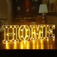 thumbnail image 3 of Qinwei LED Letter Lights Sign 26 Golden Alphabet Light Up Marquee Letters Sign for Wedding Birthday Party Christmas Home Bar Decoration (Gold O), 3 of 5