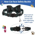 thumbnail image 4 of 3 Pack Cat Collar With Bell And Removable Bow Tie, Kitty Kitten Quick Release Safety Collars, Adjustable Collars For Kitten, Cats, 4 of 5