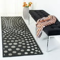 thumbnail image 2 of SAFAVIEH Soho Andrew Polka Dots Wool Runner Rug, Dark Grey, 2'6" x 16', 2 of 5