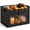 Black, variant on Large Bamboo Bread Box for Kitchen Countertop with Raised-Rail Top Shelf, Bread Storage Container with Clear Acrylic Window, Farmhouse Breadbox Organizer for Pantry, Fruit, Spices & Baking Supplies