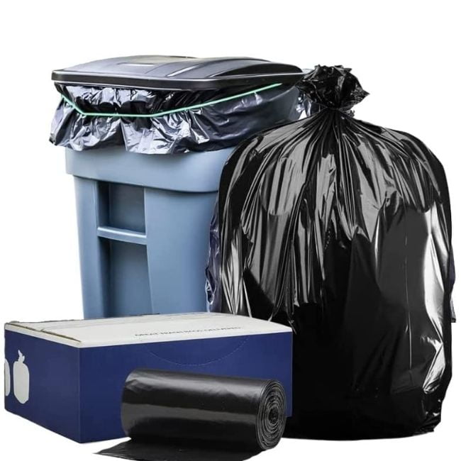 Premium Trash Bags Rolls  38"x58" 1.5Mil  Black Super Heavy  Lot of 100 