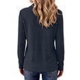 thumbnail image 4 of Waffle Knit Tops for Women Long Sleeve Collared Work Golf Polo Shirts Business Casual Loose Fit Blouses, M, 4 of 5