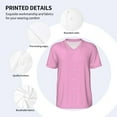 thumbnail image 5 of Fotbe Pink Baseball Jersey Shirt for Men and Women, Casual Short Sleeves Button Down T-Shirt-Large, 5 of 9
