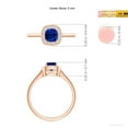 thumbnail image 5 of ANGARA Natural Cushion Blue Sapphire Ring with Diamond Halo in 14K Rose Gold for Women (Size-5mm) | September Birthstone, Birthday, Anniversary, Jewelry Gift for Women | Natural Blue Sapphire Ring, 5 of 9