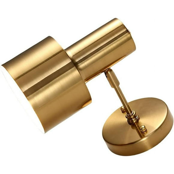 Vuszr Vintage Brass Gold Wall Sconce Adjustable E27 6000k White Light