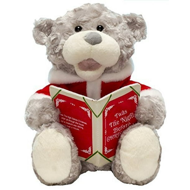 Cuddle Barn "Storytime Teddie" Animated Storytelling Grey Bear Moves