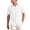 White, variant on Mens White Short Sleeve Button Down Shirt - Wrinkle Resistant Crinkle Texture Polyester Casual Top with Pocket,Size L