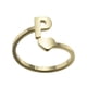 thumbnail image 1 of Fiudx Anillos de Moda, Anillo Abierto Ajustable de Acero Inoxidable, Diseño Moderno de Letras Inglesas, Joya Llamativa, Regalo para Banquetes de Boda, Accesorio Elegante para Niñas., 1 of 2