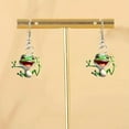 thumbnail image 2 of JeuaPho Women Frog Earrings Funny Green Frog Dangle Earrings Spring Holiday Jewelry for Young Ladies, 2 of 7