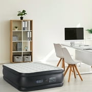 edx 18 Queen Size Air Mattress Bed with Built- in Pump Blow Up Mattresses for Camping, Indoor Colchon, Guests Air Bed