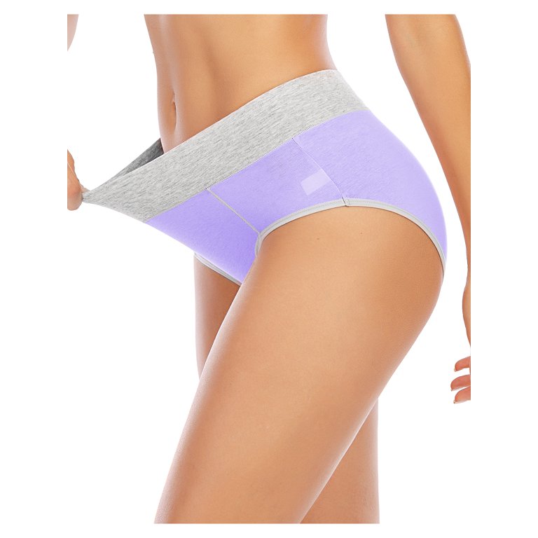 UMMISS Women Panties 5 Pack Soft Cotton Comfortable Underwear Mid