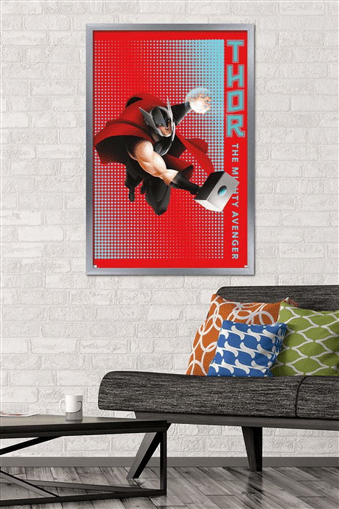 Marvel Shape of a Hero - Thor Wall Poster, 22.375" x 34", Framed