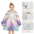 thumbnail image 6 of Tie Dye Pattern Blanket Hoodies for Kids 6-13YR Oversize Wearable Blanket Hoodies for Boys Girls Teens, 6 of 7