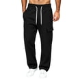 thumbnail image 2 of Homenesgenics Cargo Pants Men 2026 Casual Pockets Elastic Waist Sweatpants Work Trousers Black L, 2 of 7