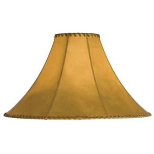 20" Wide Faux Leather Tan Hexagon Shade