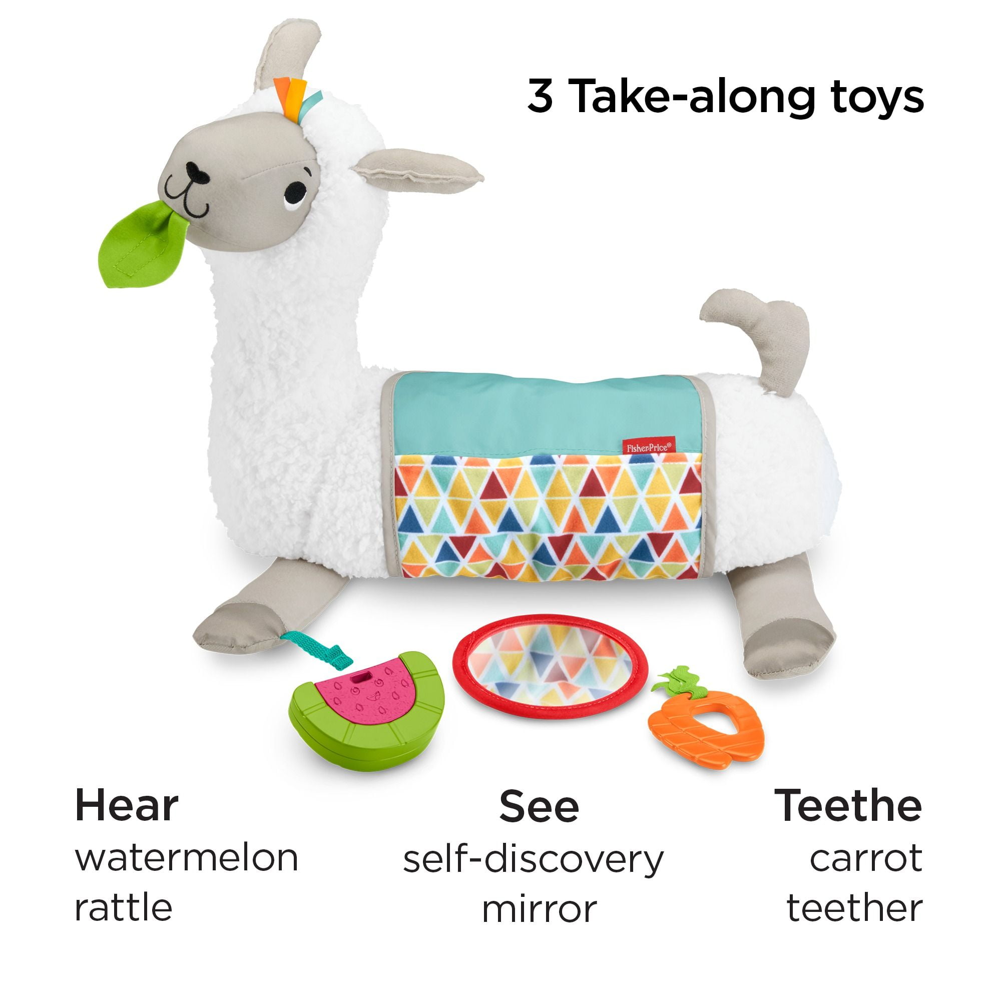 fisher price grow with me tummy time llama