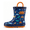Blue Dinosaur, variant on Boys Rain Boots Waterproof Anti-Slip Rubber Mud Boots with Easy-Pull Handles Kids Outdoor Adventure Shoes
