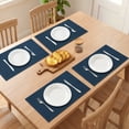 thumbnail image 3 of REGALWOVEN Cotton and Linen Placemats, Set of 4 Rustic Placemats for Dining Table Decor Washable Kitchen Table Mat Wipe Clean Royal Blue 18.1x11.8inch, 3 of 6