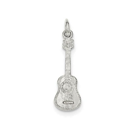Finejewelers Sterling Silver Guitar Charm
