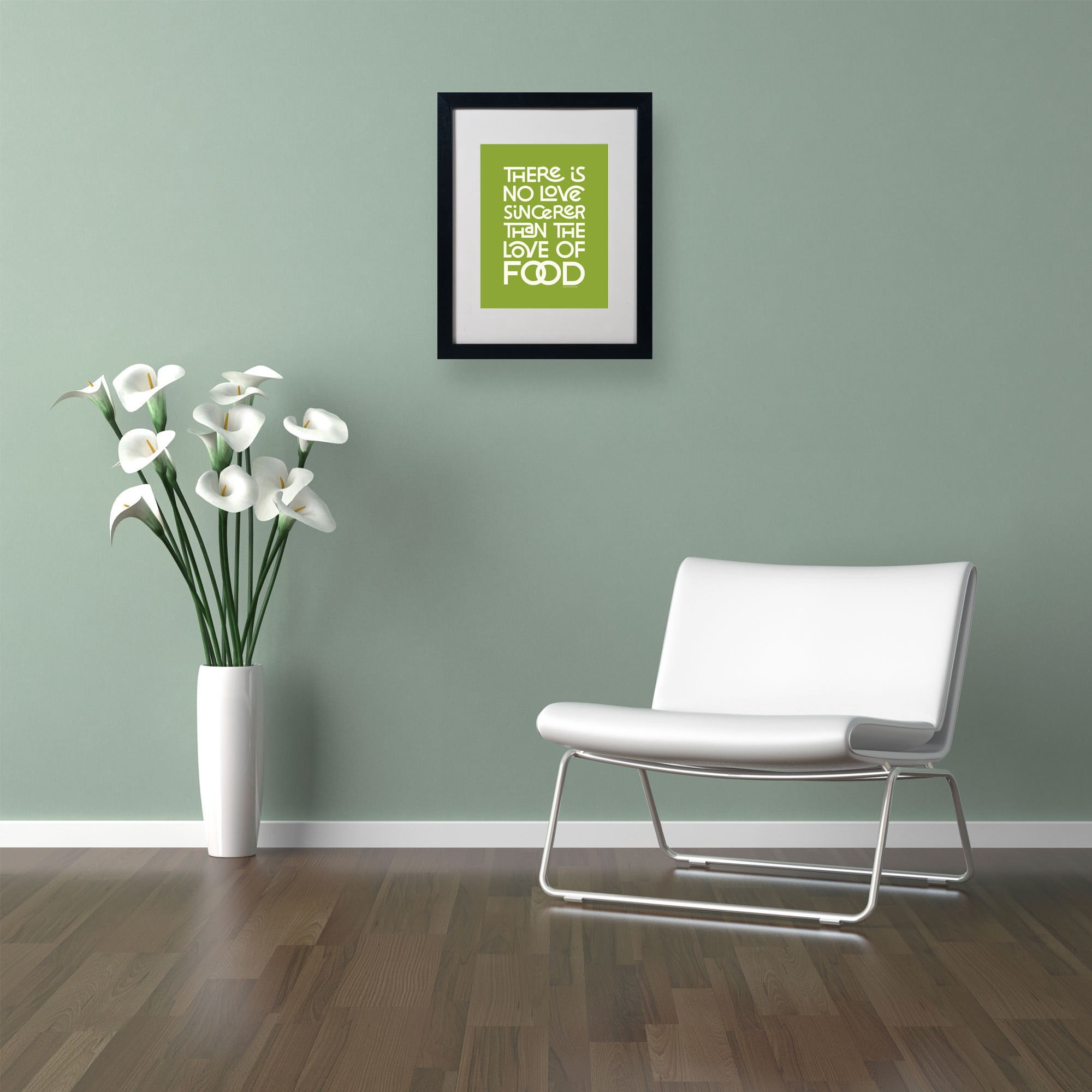 Trademark Fine Art "Sincere Love of Food" Canvas Art by Megan Romo, Black Frame