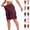 22# Wine, variant on Women's Bermuda Cargo Shorts Casual Summer Shorts with Pockets, Plus Size Loose Fit Elastic Waist for Hiking 2026,Camel,XXL