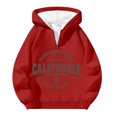 thumbnail image 5 of California San Francisco West Coast Quarter Zip Pullover Men Long Sleeve Graphic Hooded Sweatshirt Mens Hoodie Streetwear, 5 of 5