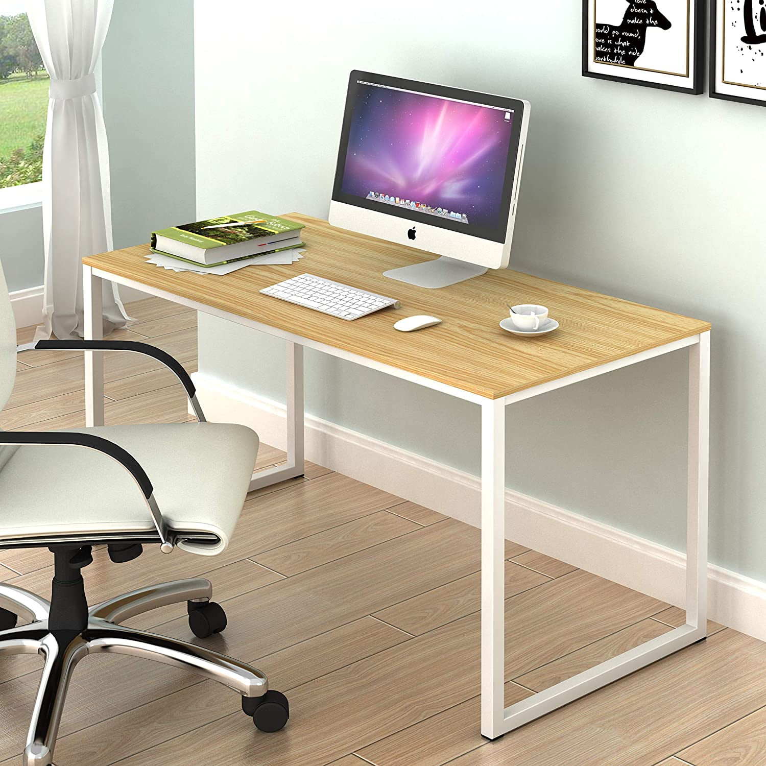 SHW Home Office 48-Inch Computer Desk, White/Oak - Walmart.com