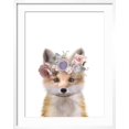 thumbnail image 2 of Art.com Floral Fox Art Print by Leah Straatsma, White Frame Wall Art, 23" x 29", 2 of 5