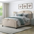 thumbnail image 2 of CorLiving Fairfield Lit Simple en Tissu Beige, 2 of 4