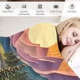 thumbnail image 3 of Chilfamy Sunset Mountains Trees Print Throw Blanket for Bed Couch Car, Lightweight Anti-Pilling Flannel Blanket for Kids and Adults, All Seasons Gifts, 3 Size Options 60x80in, 3 of 6