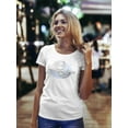 thumbnail image 2 of B&W Long Curly Hair Mermaid T-Shirt Women -Image by Shutterstock, Female Medium, 2 of 4