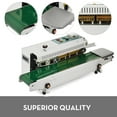 thumbnail image 3 of VEVOR FR-900 Continuous Band Sealer, Automatic Horizontal Band Sealer 110V, Continuous Sealing Machine Temperature Control, Bag Sealer Machine for PVC Bags Films, 3 of 9