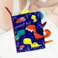 thumbnail image 1 of Libro suave con tema de animales para padres y hijos, libro interactivo arrugado, juguete sonajero para cochecito, juguetes para bebés recién CUTICAT libros para niños juguetes de aprendizaje, 1 of 8