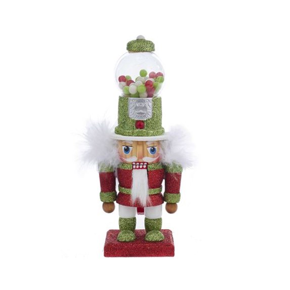 Kurt Adler Hollywoodâ Penny Candy Machine Green Hat Nutcracker, 8.5"