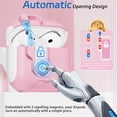 thumbnail image 4 of for AirPods 4 Case with Phone Stand, Pink Case Compatible with Apple AirPods 4th Gen 2024, Secure Lock & Magnetic Lid, with Cleaning Kit & Lanyard, Cute Cover for Women Girly, Drop-Proof, 4 of 6