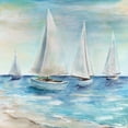 thumbnail image 2 of Dunlap, Marilyn 20x20 White Modern Wood Framed Museum Art Print Titled - Shore Sailing, 2 of 4