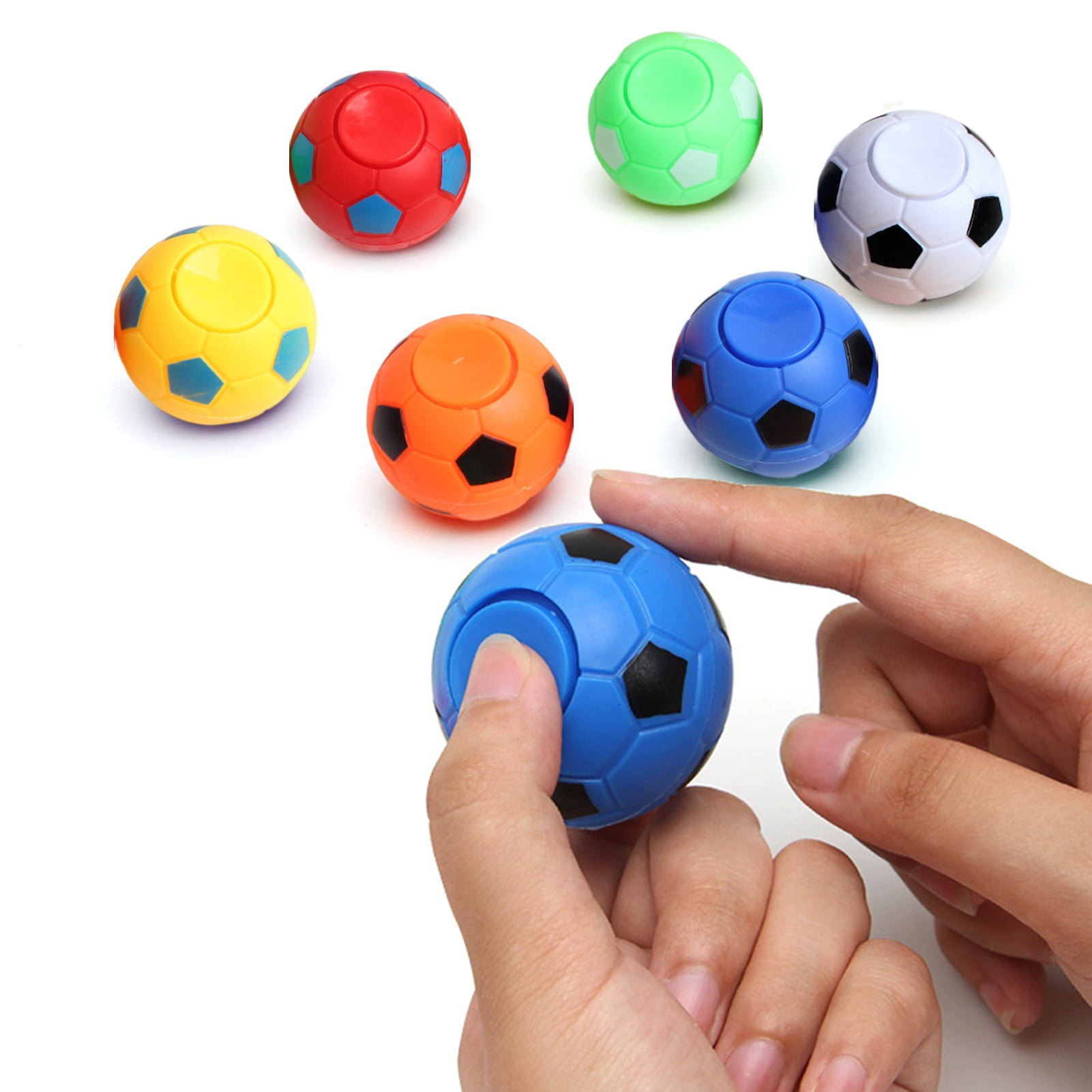 Mini Soccer Fidget Spinners,2 Inch Stress Balls,24Pcs Soccer Party Favors,Mini Fidget Spinners for Kids -