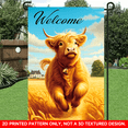 thumbnail image 3 of 1 PC, 2D Flat/ Garden flag, Thanksgiving Highland Gold Field design pattern, 11.8x17.7 inches (30x45cm), fashionable 2D pattern, autumn Thanksgiving Halloween garden flag, home outdoor courtyard lawn, 3 of 6